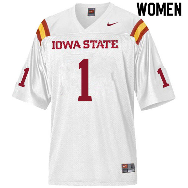 Iowa State Cyclones Women's #1 Tarique Milton Nike NCAA Authentic White College Stitched Football Jersey MB42V70MO